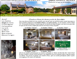 Site Internet des chambres d'hôtes Saint Malo